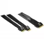 INTER-TECH vidinis skirstomasis kabelis SFF-8654-8i į 2× SFF-8654-4i, 70 cm