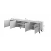 RTV spintelė ABETO 200x42x52 baltas/blizgi balta