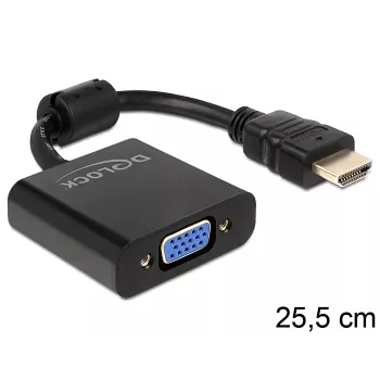 DeLOCK 65512 vaizdo kabelio adapteris VGA į HDMI