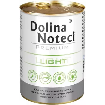 Šlapias šunų ėdalas Dolina Noteci Premium Light Kiauliena ir Vištiena 400 g – suaugusiems vidutinių veislių šunims