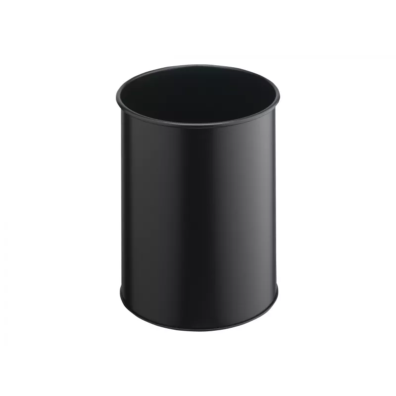 Šiukšliadėžė apvali plieninė juoda Durable 330101, 15 l