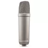 Studijinis kondensatorinis mikrofonas RØDE NT1‑A 5th Gen — kardioidinis, XLR/USB, 24/32 bitų, iki 192 kHz, maks. SPL 142 dB, sidabrinis