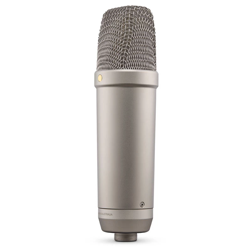Studijinis kondensatorinis mikrofonas RØDE NT1‑A 5th Gen — kardioidinis, XLR/USB, 24/32 bitų, iki 192 kHz, maks. SPL 142 dB, sidabrinis