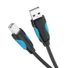 USB 2.0 A–USB-B laidas Vention VAS-A16-B500, 5 m, juodas, vyriški–vyriški, 480 Mbps