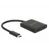 HDMI vaizdo skirstytuvas DeLOCK 87719, USB-C → 2× HDMI, 4K