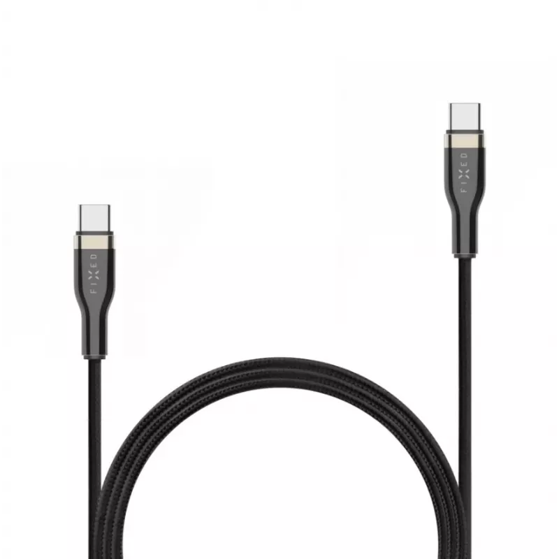 FIXED FIXDB-CC2-BK austas USB-C/USB-C laidas, 2 m, 100 W
