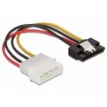 SATA HDD kabelis DeLOCK 60120 4pin vyriškas su metaliniu spaustuku tiesus 0,12 m