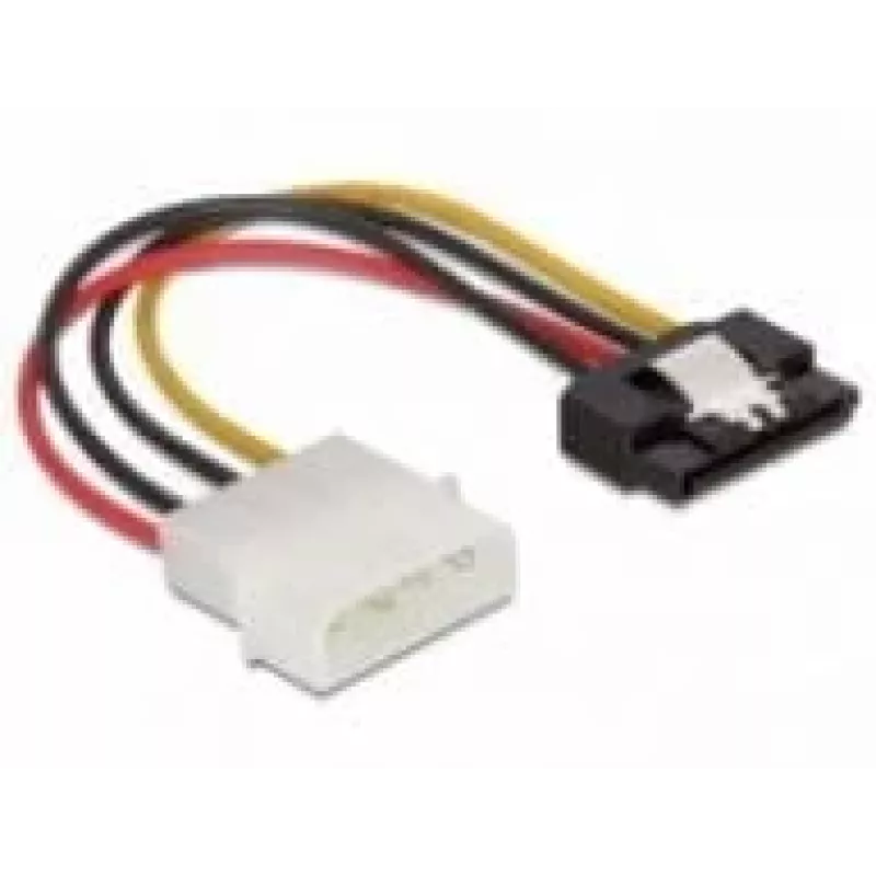 SATA HDD kabelis DeLOCK 60120 4pin vyriškas su metaliniu spaustuku tiesus 0,12 m