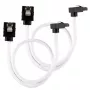 Corsair CC-8900279 Premium SATA kabelis su pynimu, kampuotas, 30 cm, baltas, 2 vnt. paketas