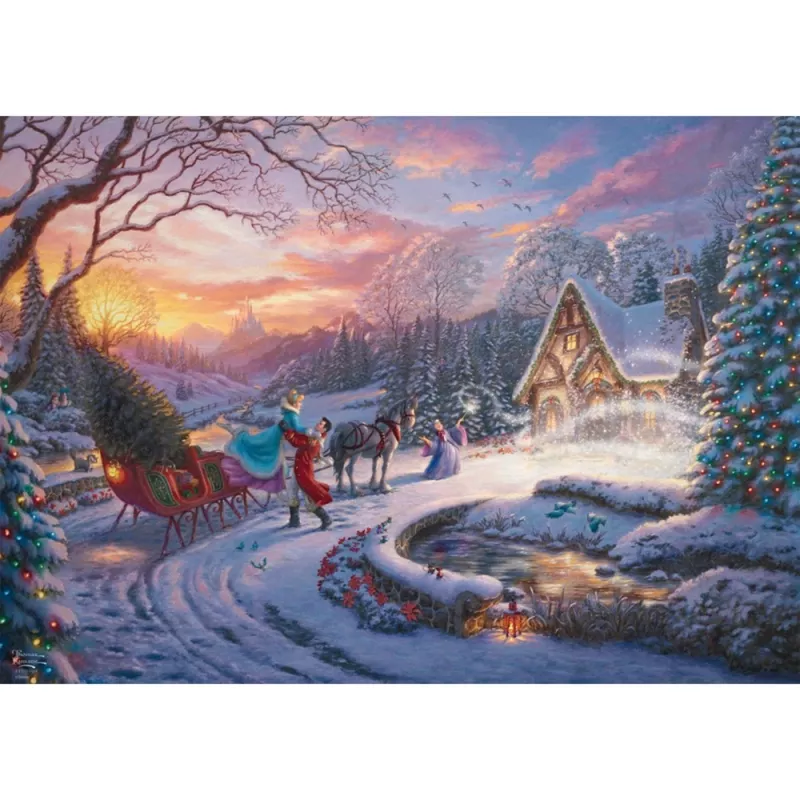Thomas Kinkade Studios: Disney Dreams Collection - Pelenė Parsineša Medį, Dėlionė 1000 Detalių