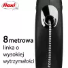 Flexi New CLASSIC 8 m Juodas šuns atsukamas pavadėlis