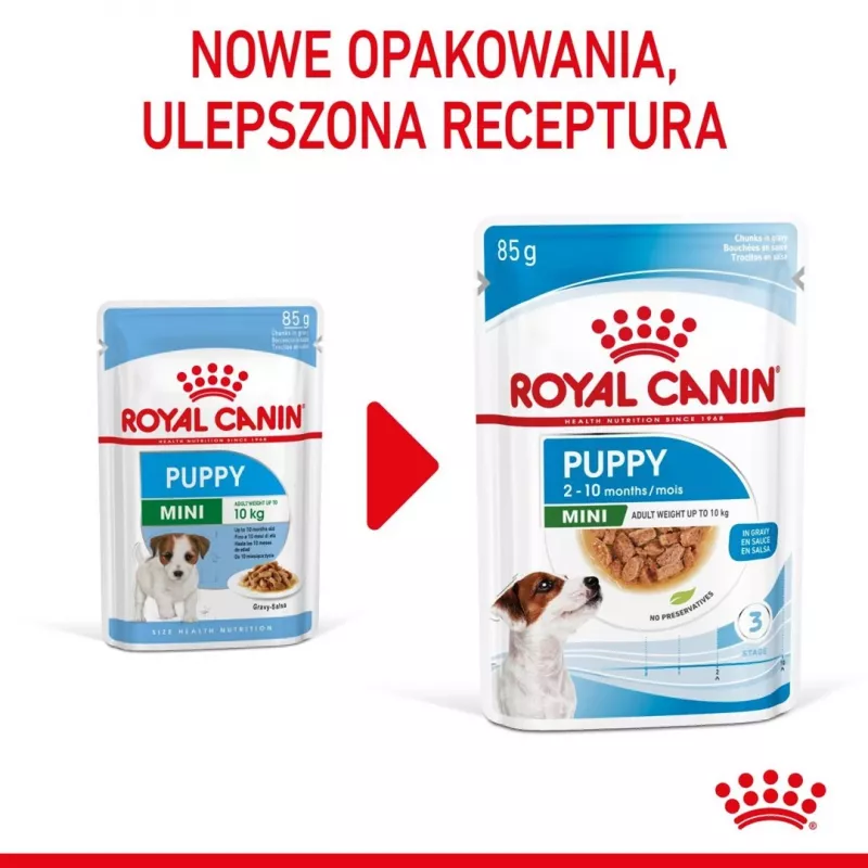 ROYAL CANIN SHN Mini Puppy padaže – šlapias ėdalas šuniukams – 12x85g