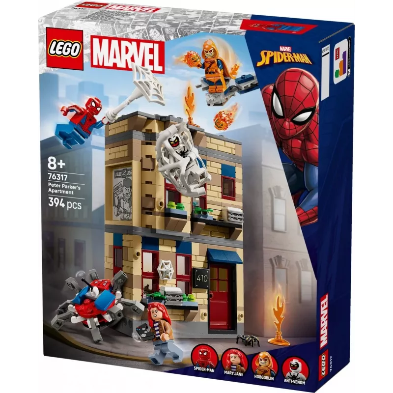 LEGO Marvel rinkinys 76317 Piterio Parkerio butas su Žmogumi Voru minifigūrėle