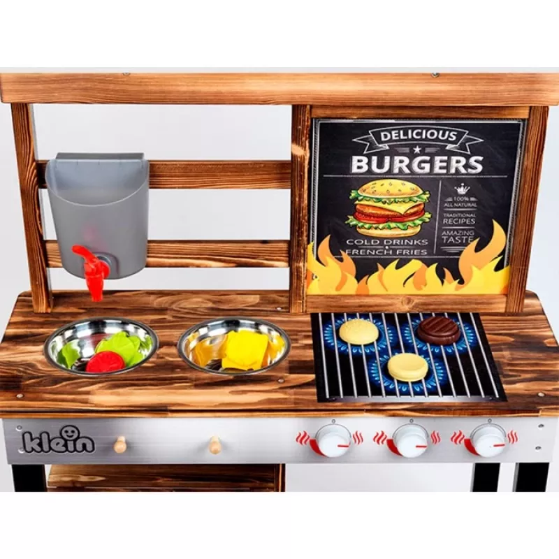 Virtuvėlė žaidimams Beach Picnic BBQ Country Sommer Kitchen, medinė