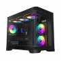 Gamemax HYPE-M BK korpusas | Juodas | Micro-ATX | Be maitinimo šaltinio