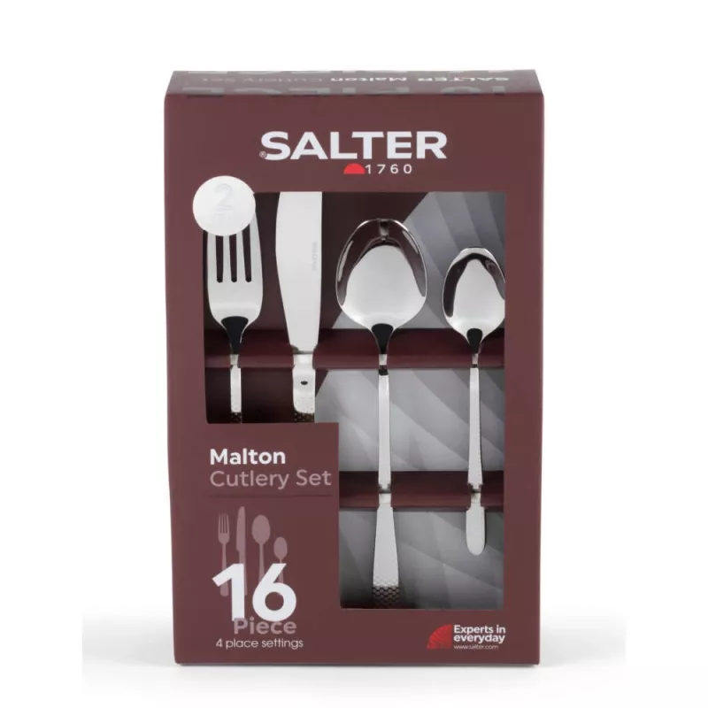16 dalių stalo įrankių rinkinys Salter BW113282EU7, nerūdijantis plienas, 4 asmenims