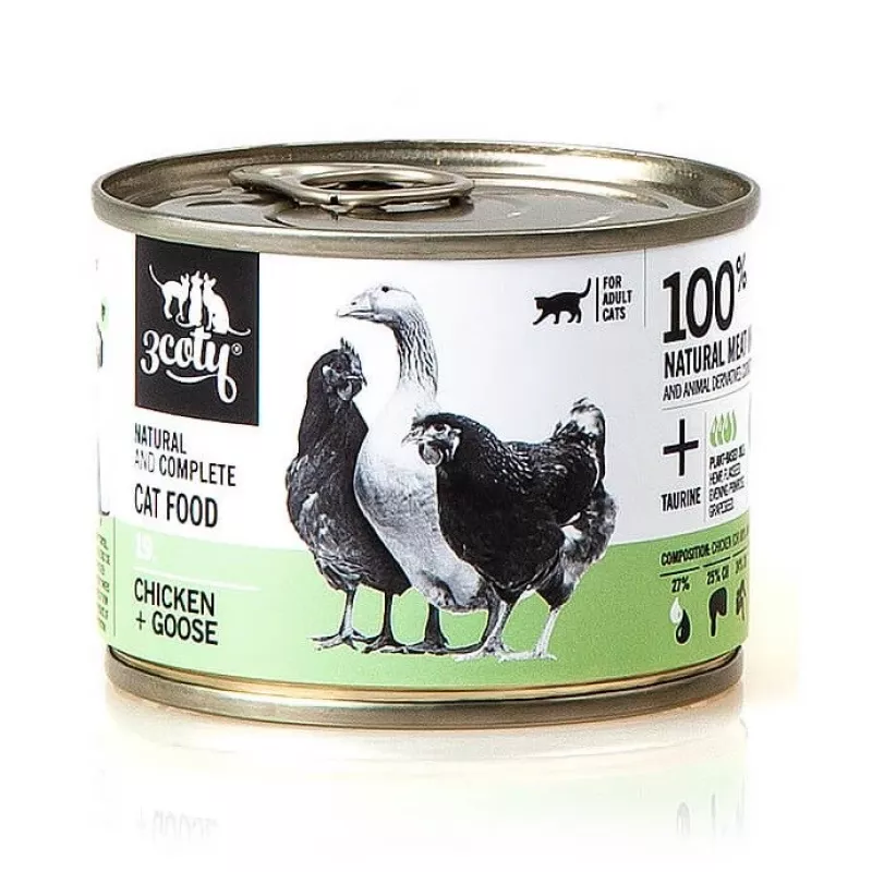 3COTY 19. Vištiena ir Žąsiena - šlapias kačių ėdalas - 180g