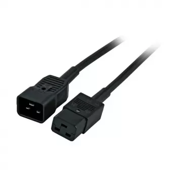 EFB-Elektronik IEC maitinimo ilginimo kabelis C20 180° - C19 180°, juodas, 1,8 m, 3 x 1,50 mm²