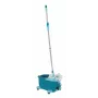 Šluostymo sistema Leifheit Clean Twist Mop Ergo mobile, vieno bako, mėlyna, su šluoste ir ratukais