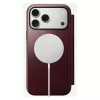 Dėklas telefonui Nomad Modern Leather Folio, skirtas iPhone 17 Pro Max — odinis, TPU, PC, aliuminis, bordo spalvos, 16 cm (6,3 colio)