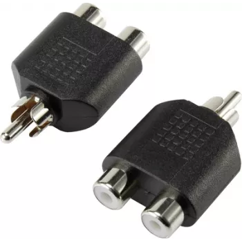 SpeaKa Professional RCA garso Y adapteris [1x RCA kištukas – 2x RCA lizdas] juodas (SP-7870160)