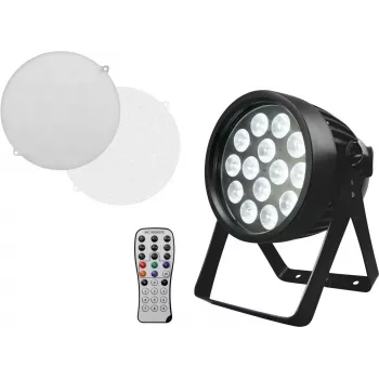 LED PAR šviestuvas EUROLITE 14x8W QCL – sceninis prožektorius, 14 LED × 8W, šalta balta / spalvų maišymas
