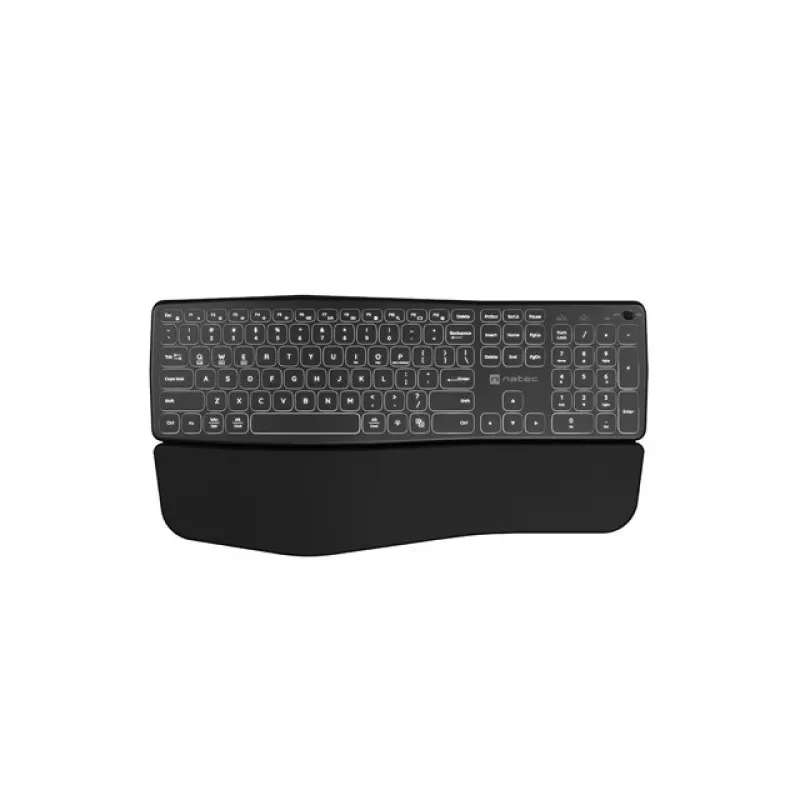 NATEC PORIFERA belaidė klaviatūra, QWERTY US International, juoda
