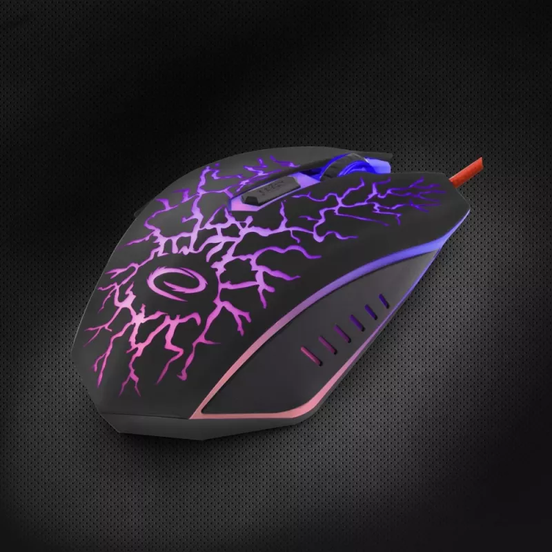 Esperanza MX211 LIGHTNING pelė - USB - laidinė - optinė - 6 mygtukai - juoda