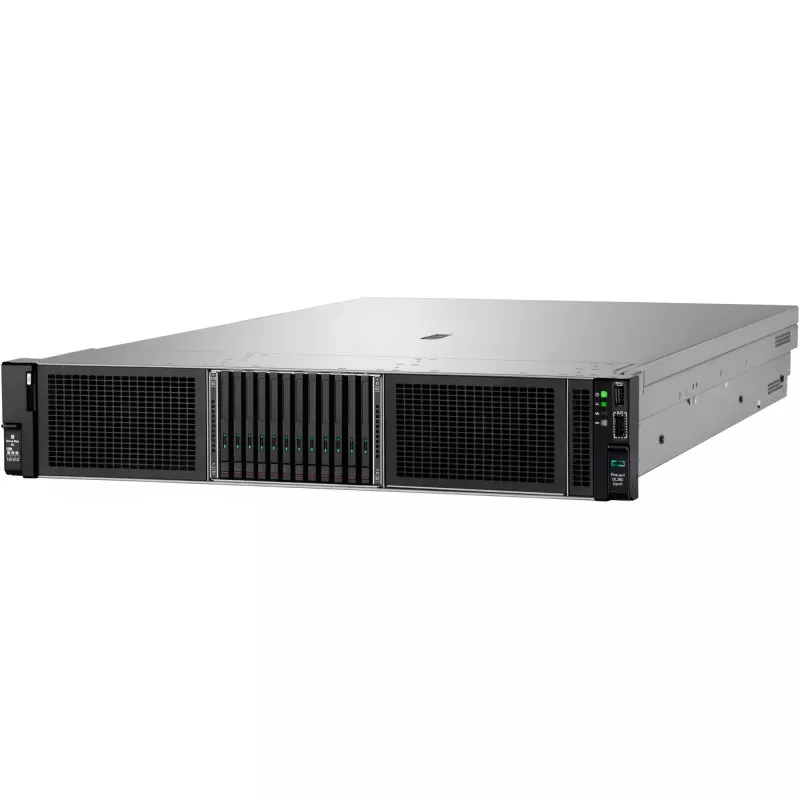 HPE ProLiant DL380 Gen11 serveris – 2U stovo montavimui, 1x Xeon Gold 6530 / 2.1 GHz, 64 GB RAM, SATA/SAS/NVMe, karštai keičiami 2.5 colio diskai (P81787-425)