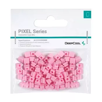 DeepCool PIXEL guminių gabalėlių rinkinys 100 vnt. 9,8 g – universalūs apsauginiai ir neslidūs įdėklai, rožiniai, lizdinė pakuotė