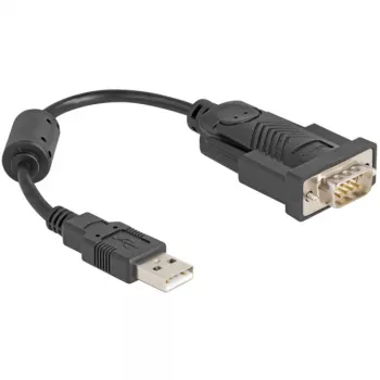 DeLOCK adapteris USB 2.0 Type-A į RS-232 D-Sub 9 kontaktų kištukas 0,25 m