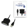 LogiLink UA0054A lygiagretusis kabelis juodas 1,8 m