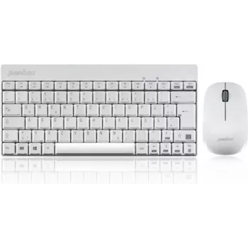 Perixx PERIDUO-712 DE W White belaidis mini klaviatūros ir pelės rinkinys