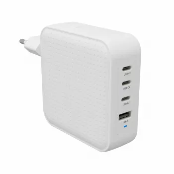 Hyper HyperJuice 100W USB-C GaN kelioninis įkroviklis 3C+1A - Baltas (HJ1002WHWWGL)