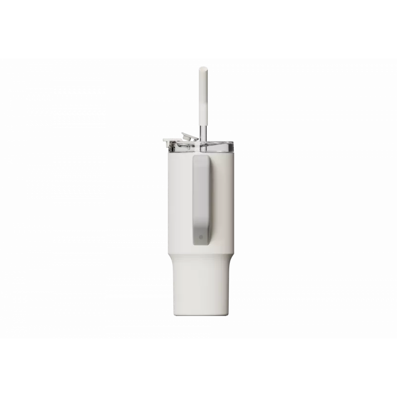 Termo puodelis su šiaudeliu Xiaomi Straw Mug White 1 L – nerūdijančio plieno vidus, nesandarus, 240×132×97 mm