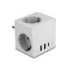 Maitinimo adapteris su kištuku Type F DeLOCK 11496 2 USB prievadai 5V 2.4A 3A