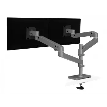 Ergotron LX Pro – TVirtinimo rinkinys (dviguba ranka) – 2 LCD ekranams – tvirtinimui prie perforuotos plokštės – aliuminis – tamsiai pilka – ekrano dydis: iki 61 cm (iki 24 colių)