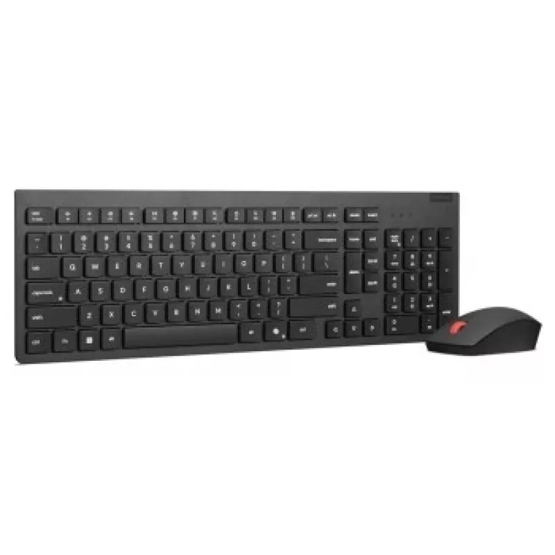 Belaidis klaviatūros ir pelės rinkinys Lenovo Essential Wireless Combo Gen2 – juodas, kompaktiškas, belaidis ryšys