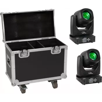 LED šviestuvų rinkinys EUROLITE TMH-B90 2x su transportiniu dėklu ir ratukais