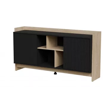 Cama PORTO 2D komoda 150x38x77 ąžuolas/juodas