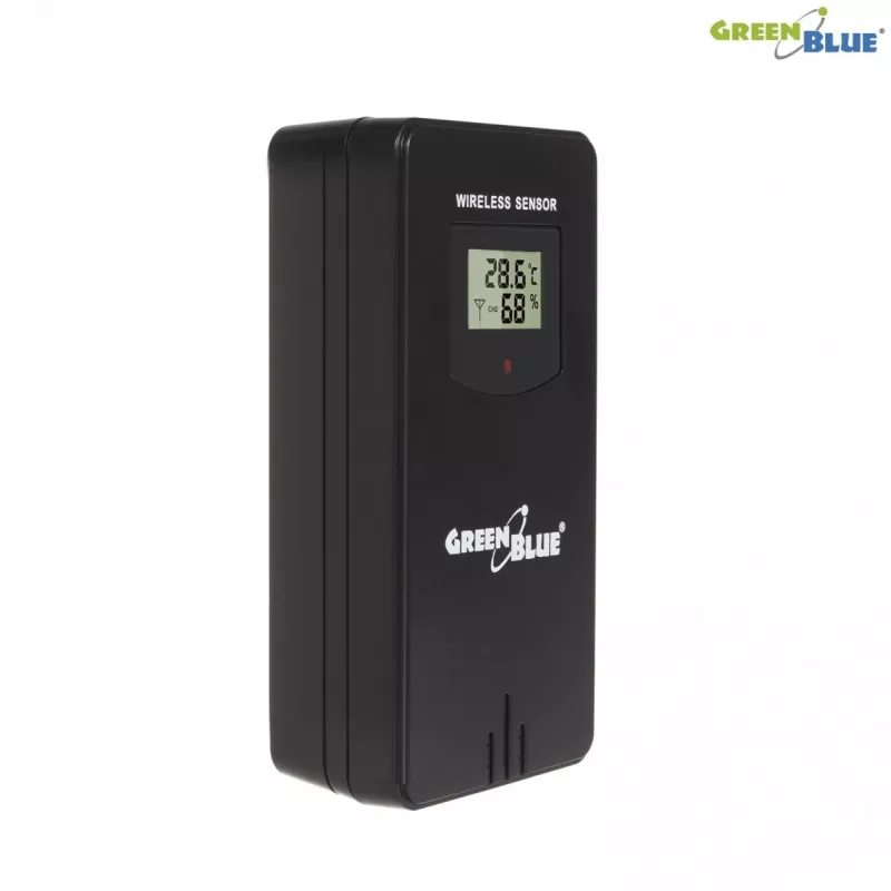 Greenblue 46003 Juodos spalvos LCD baterijų belaidė stotelė