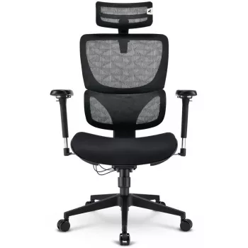 Biuro kėdė Sharkoon OfficePal C40 – juoda, ergonomiškas dizainas, reguliuojamas aukštis