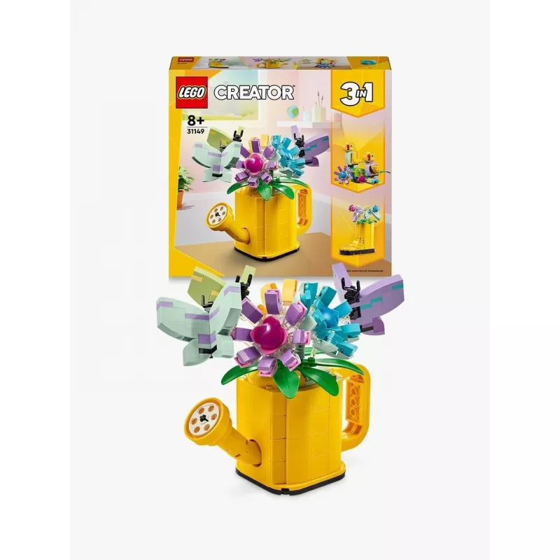 LEGO Creator Gėlės laistytuve 31149 – statomas gėlių modelis, 420 dalių