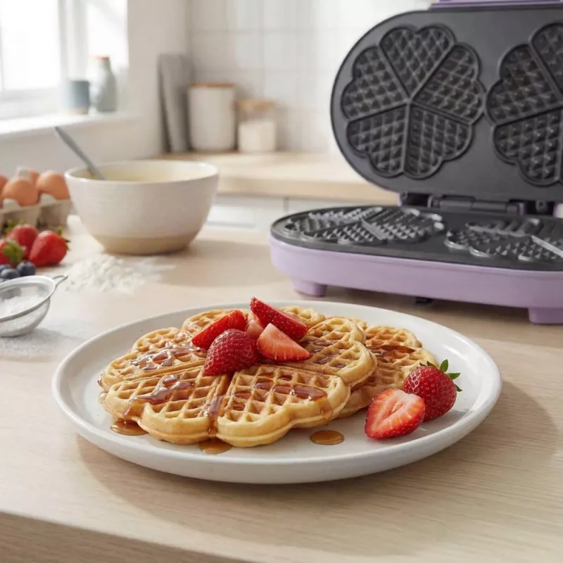 Giles & Posner EK6700GSPPVDE Dvigubas širdelės formos vaflinis