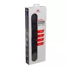 Maitinimo blokas MACLEAN MCE395 B – 5 kištukiniai lizdai, 3×USB, 110–240V AC, 2.1A USB, 2500W, 1,5 m laidas, juodas