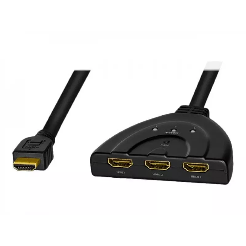 LogiLink vaizdo/garso skirstytuvas/jungiklis - 3 x HDMI - stalinis