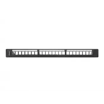 Patch panel 1U Lanberg PPKS-1124-B, 24 prievadai, 1U, ABS, juoda, 482,6×44,5×154 mm