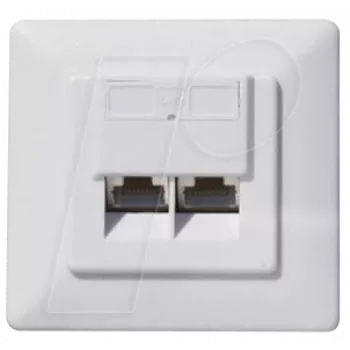 Sieninis RJ45 lizdas ShiverPeaks BS74276, 6a kategorija, baltas