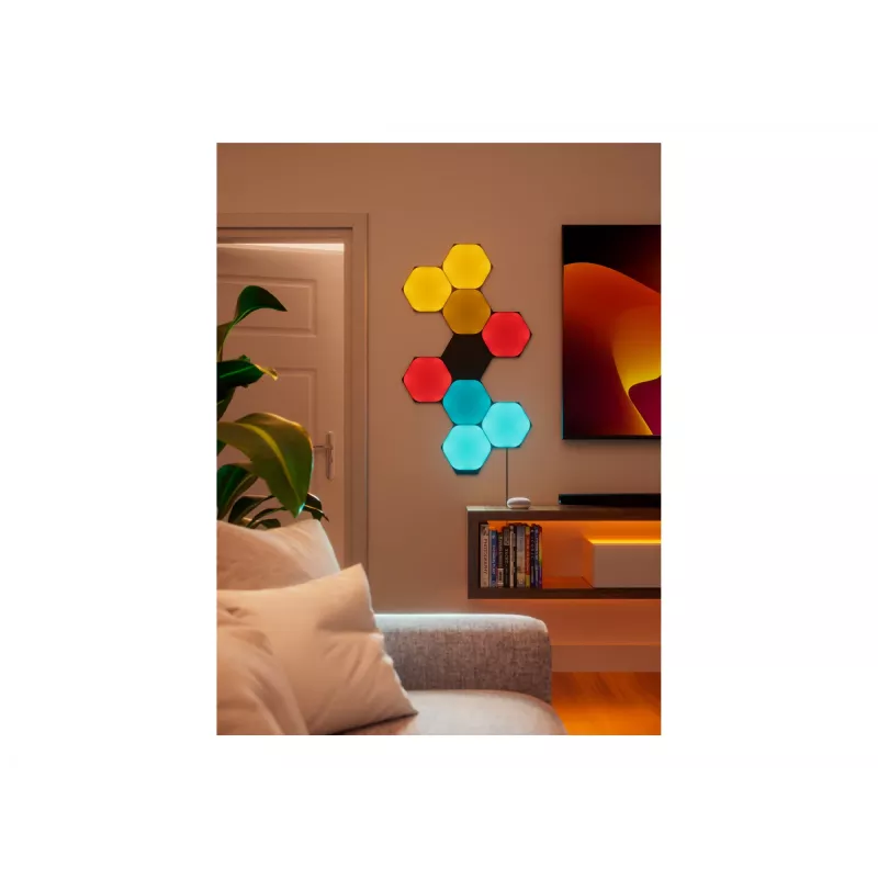 Nanoleaf Shapes Ultra Black Hexagons ribotas leidimas NL42-0102HX-9PK
