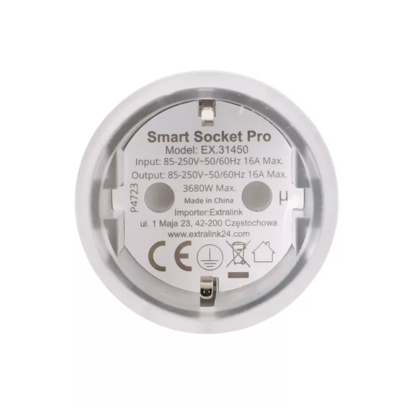 Extralink Smartlife Smart Kištukas SC Pro, Zigbee, Homekit, Tuya, 3680W